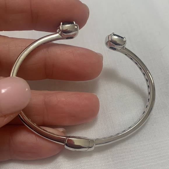 NWT JTV 3.98CTW LAB CREATED BLUE & LAC CREATED WHITE SAPPHIRE CUFF BRACELET - Picture 3 of 5